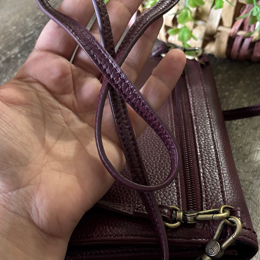 The Sak Dark Red Leather Wristlet - Picture 12 of 13